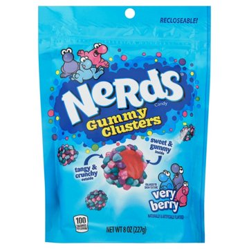 Nerds Very Berry Gummy Clusters Candy, 8 oz