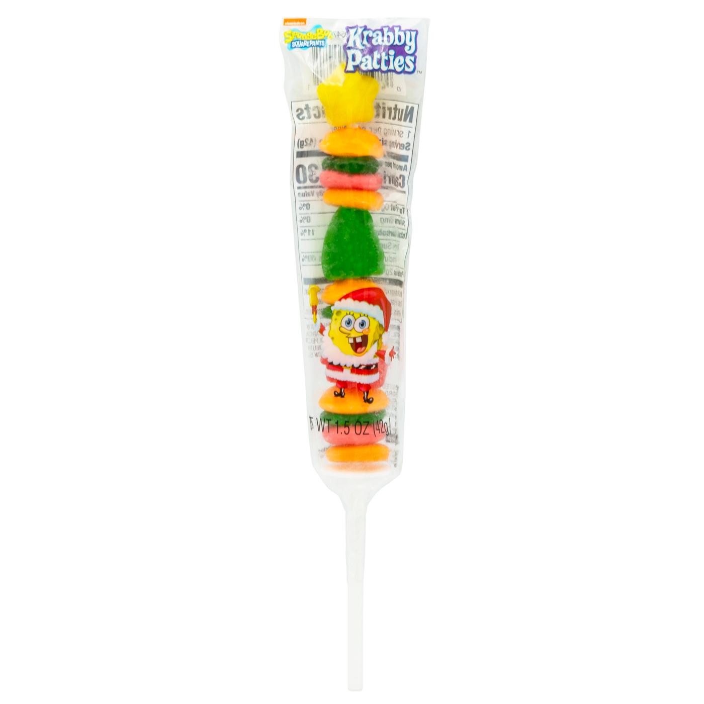 Frankford SpongeBob Krabby Patties Christmas Candy Kabob; image 1 of 3