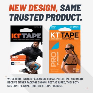 KT Tape Kinesiology Therapeutic Tape Strips Sonic Blue, 20 ct