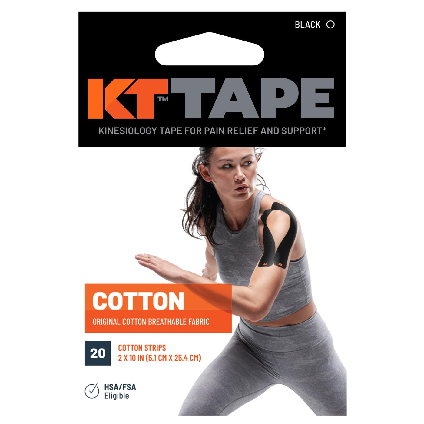 KT Tape Elastic Athletic Tape Strips - Black; image 1 of 2