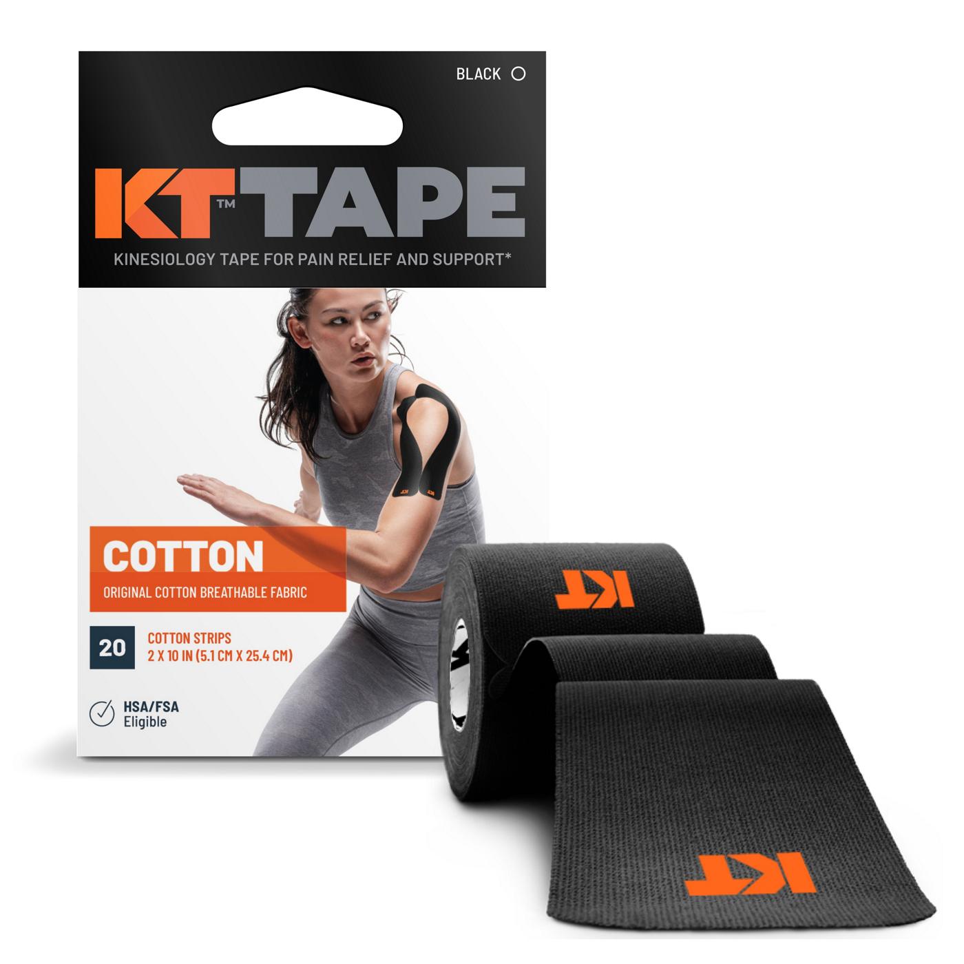 KT Tape Elastic Athletic Tape Strips - Black; image 2 of 2