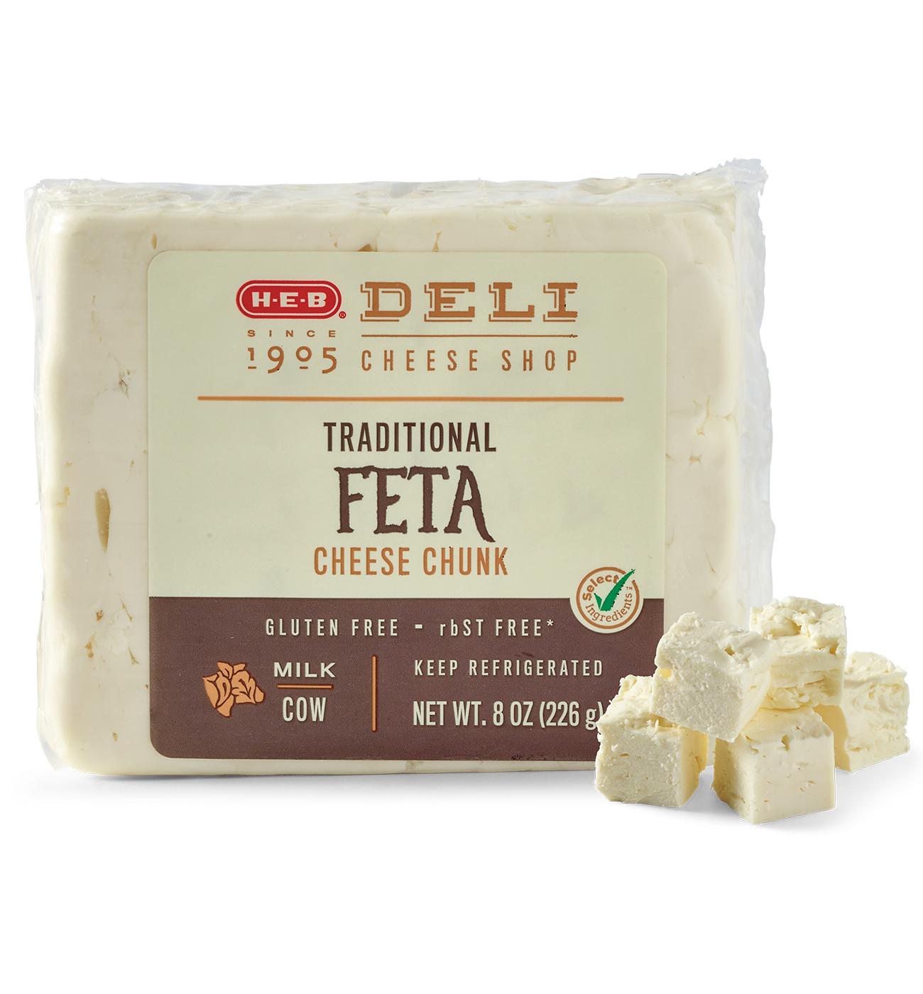 H-E-B Deli Traditional Feta Cheese Chunk; image 1 of 4