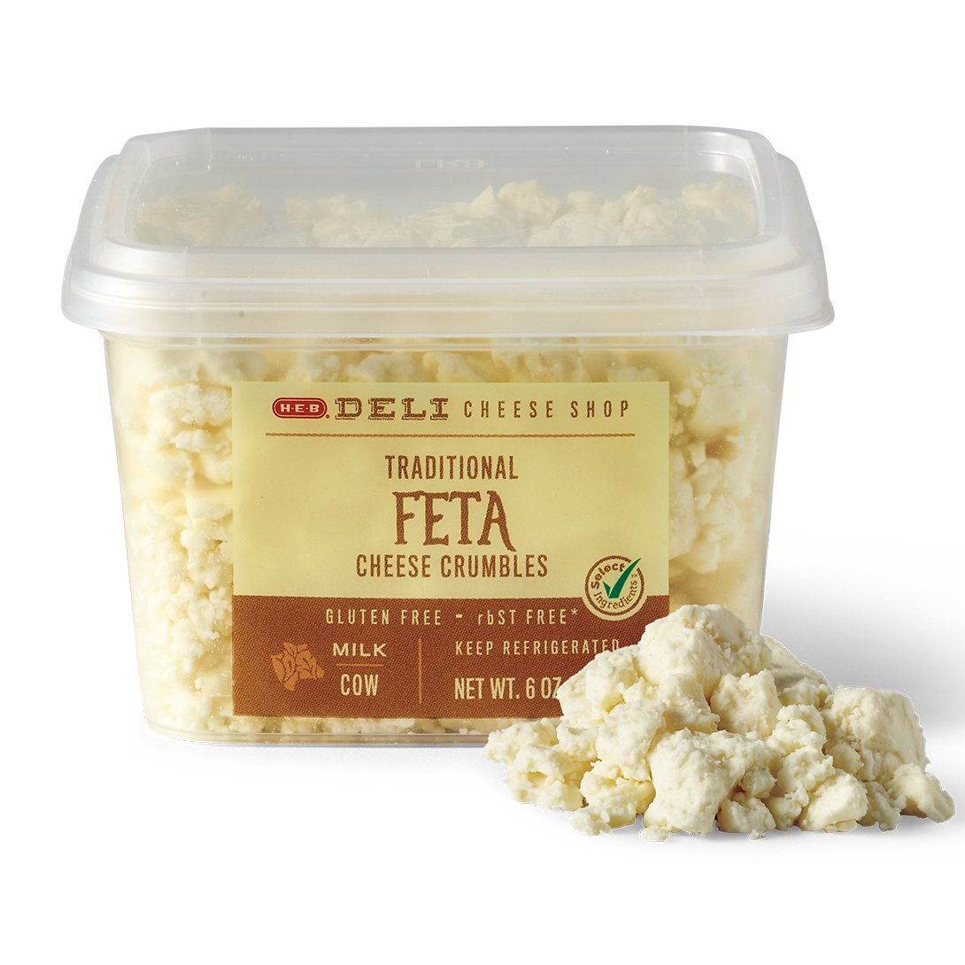 H-E-B Deli Traditional Feta Cheese Crumbles, 6 oz