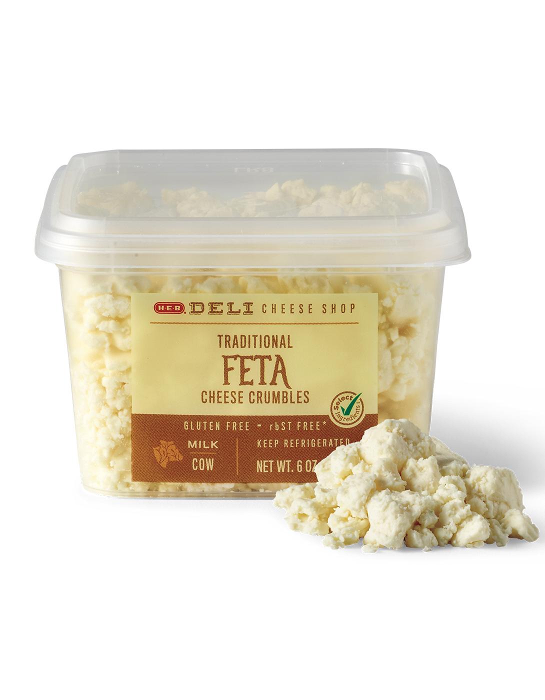 H-E-B Deli Traditional Feta Cheese Crumbles; image 1 of 4