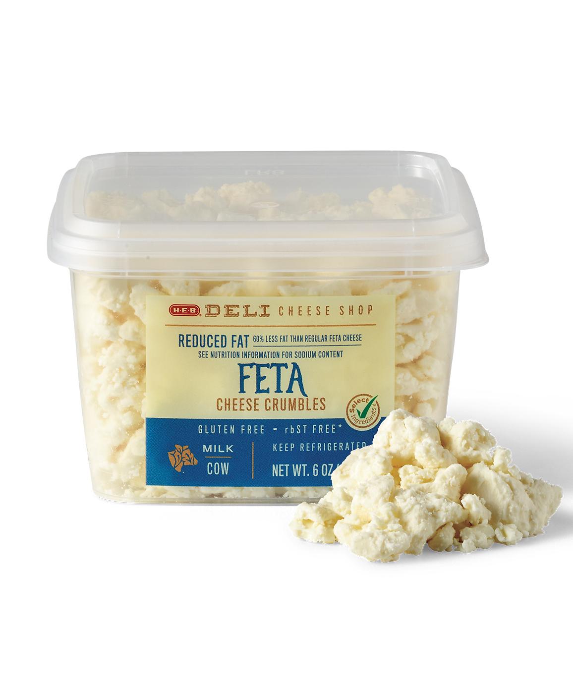 HEB Deli Reduced Fat Feta Cheese Crumbles Shop Cheese at HEB