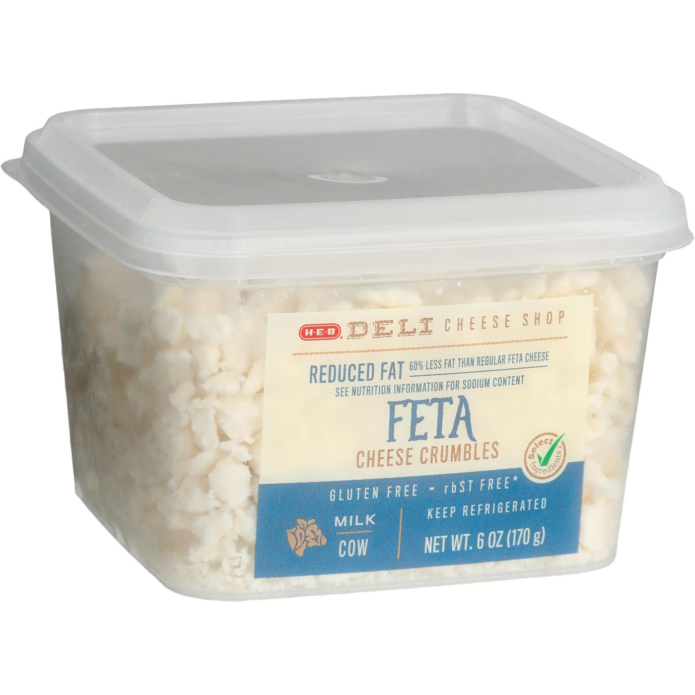 H-E-B Deli Reduced Fat Feta Cheese Crumbles; image 2 of 2