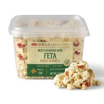 H-E-B Deli Mediterranean Herb Feta Cheese Crumbles, 6 oz