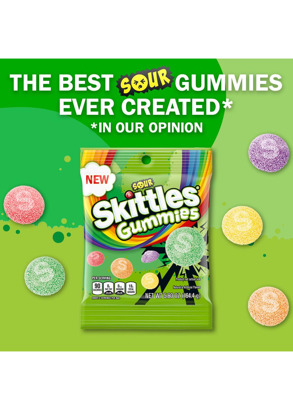 Skittles Sour Gummies Chewy Candy; image 5 of 8