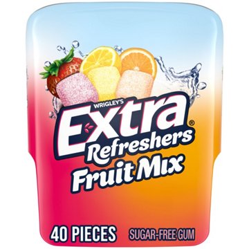 Extra Refreshers Fruit Mix Sugar Free Chewing Gum, 40 pc