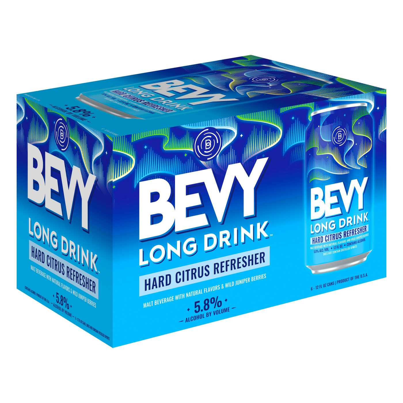 Bevy Long Drink Hard Sparkling Citrus Refresher Malt Beverage 12 oz Cans; image 1 of 3