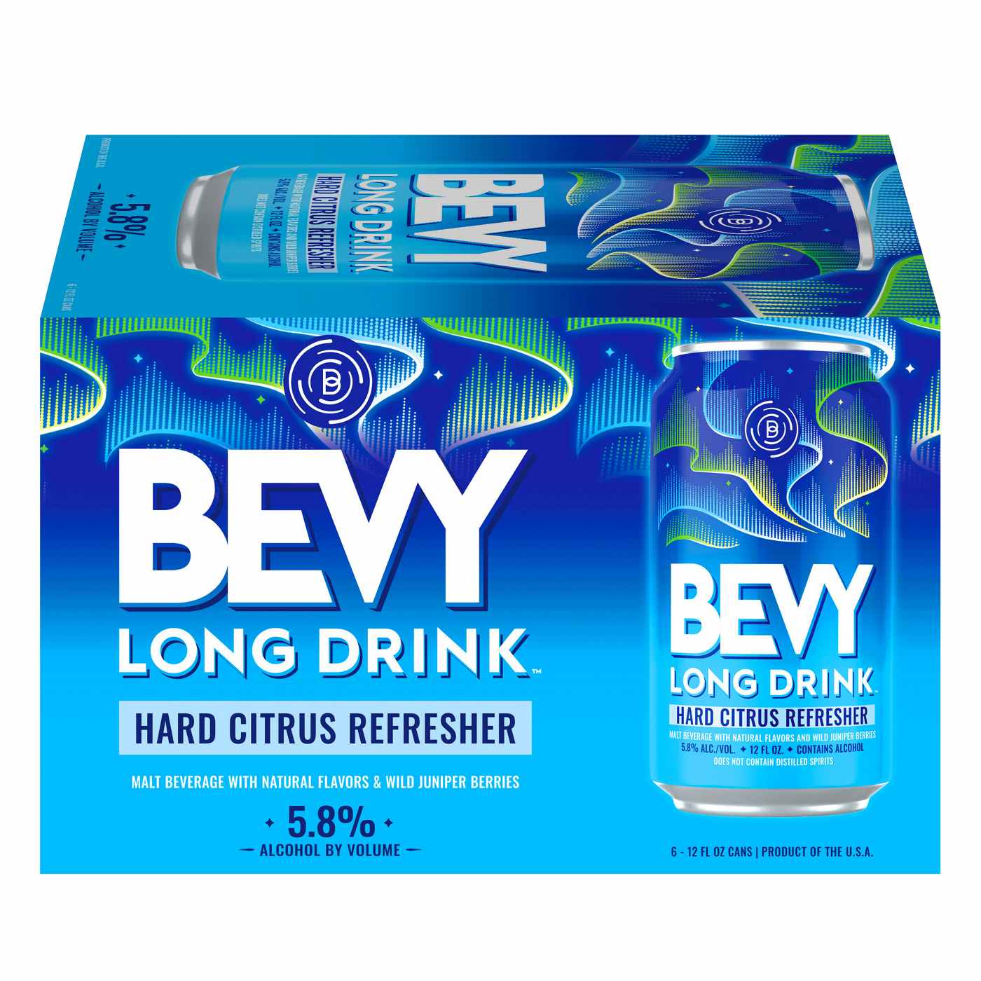 Bevy Long Drink Hard Sparkling Citrus Refresher Malt Beverage 12 oz Cans; image 2 of 3