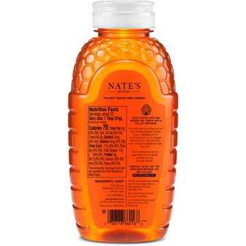 Nate's Honey 100% Pure Raw Unfiltered Texas Honey, 16 oz