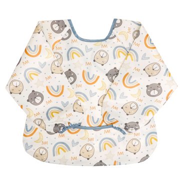 Neat Solutions Long Sleeve Water Resistant Toddler Bib - Patterns May Vary