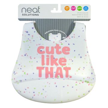Neat Solutions Speckled Silicone Scoop Bib - Patterns May Vary