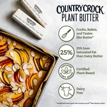 Country Crock Dairy Free Plant Butter Sticks with Olive Oil, 4 ct