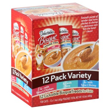 Hartz Delectables Bisque Variety Pack Cat Treats, 12 ct