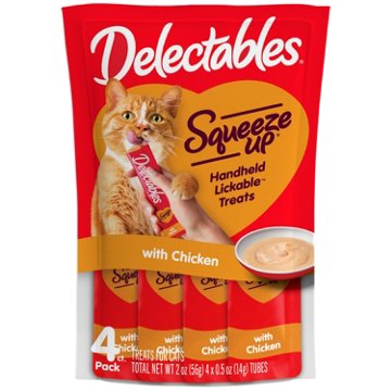 Hartz Delectables Squeeze Up Cat Treats with Chicken