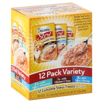 Hartz Delectables Stew Variety Pack Cat Treats, 12 ct
