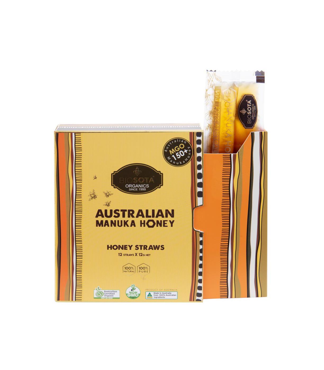 Biosota Organics Australian Manuka Honey Straws MGO 150+; image 1 of 2