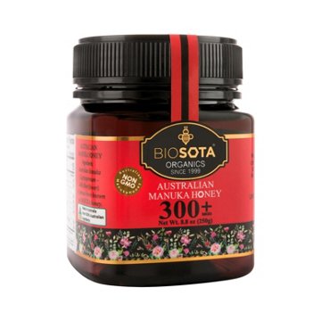 Biosota Organics Australian Manuka Honey MGO300, 8.8 oz