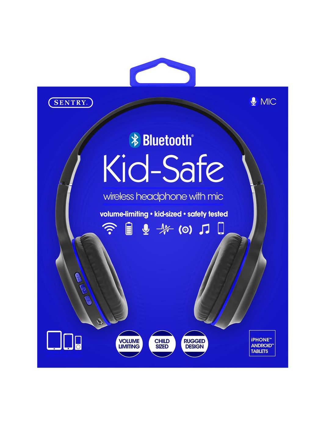 Sentry Kid-Safe Wireless Headphones with Mic - Blue & Black; image 1 of 2