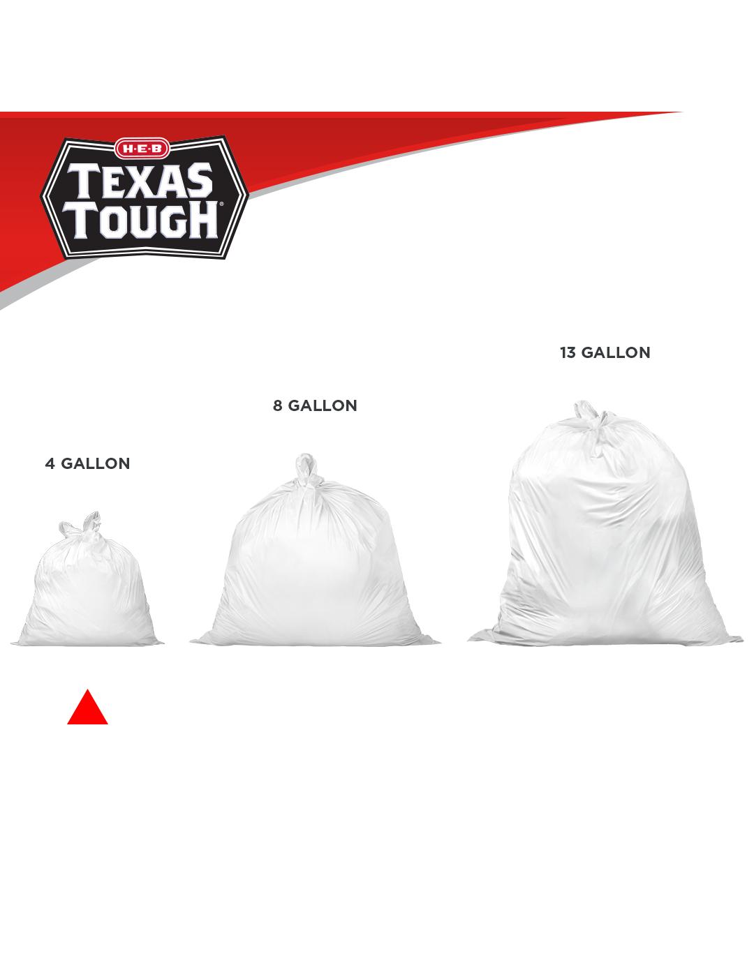 H-E-B Texas Tough Small Wastebasket Trash Bags, 4 Gallon; image 5 of 5