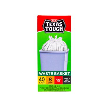 H-E-B Texas Tough Wastebasket Trash Bags, 8 Gallon, 40 ct