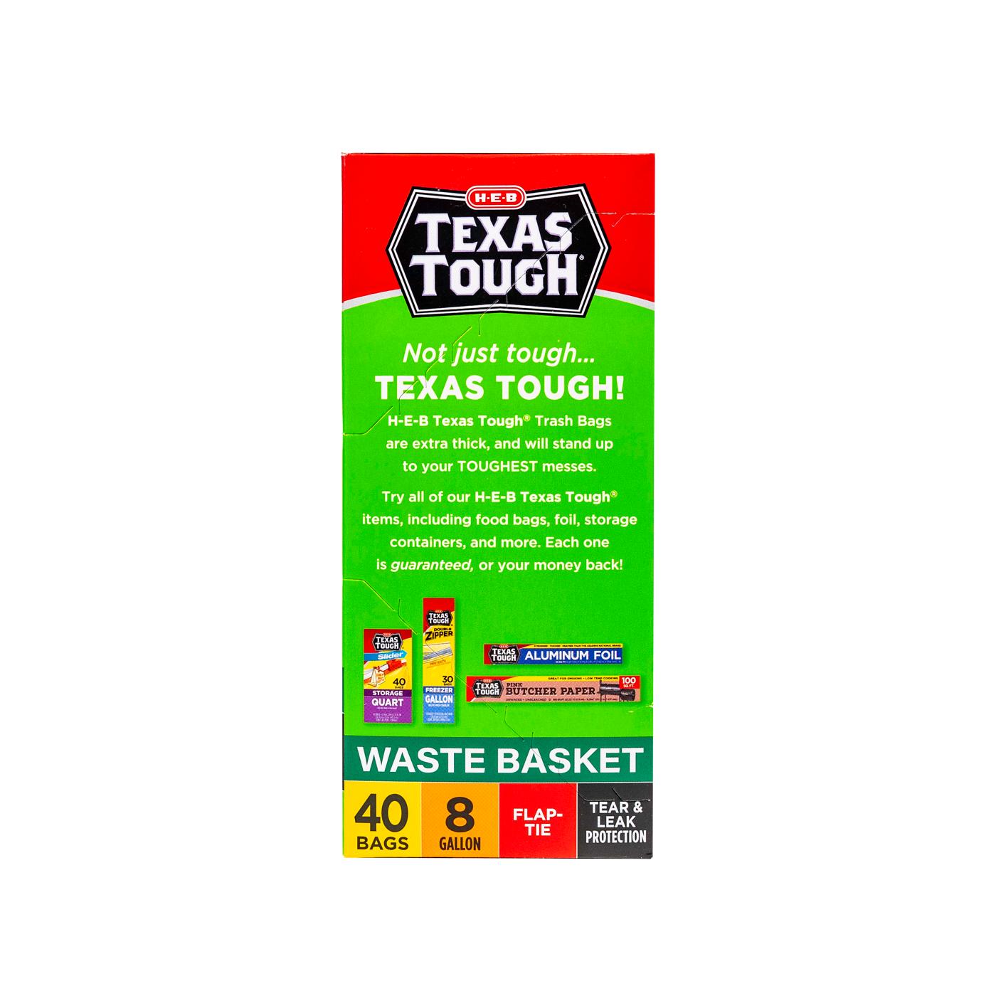 H-E-B Texas Tough Wastebasket Trash Bags, 8 Gallon; image 4 of 5