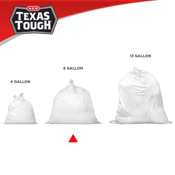 H-E-B Texas Tough Wastebasket Trash Bags, 8 Gallon, 40 ct