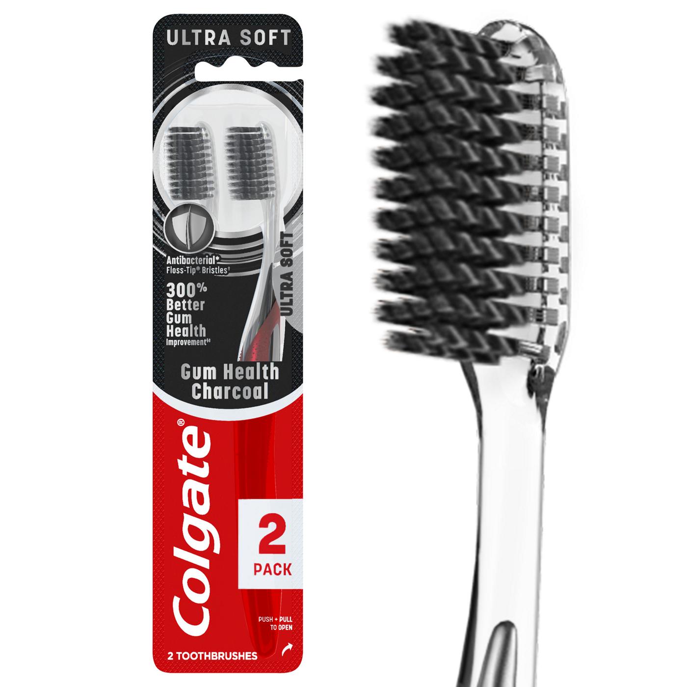 Colgate Gum Health Charcoal Toothbrushes - Ultra Soft; image 3 of 4