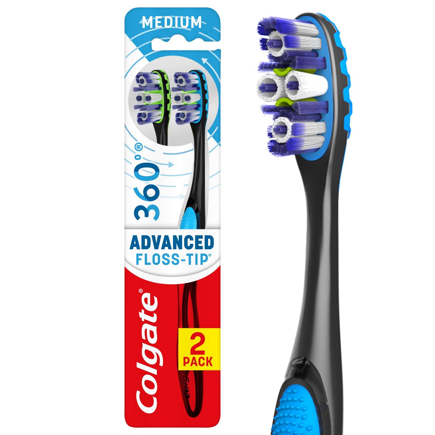 Colgate 360° Advanced Floss-Tip Toothbrush - Medium; image 5 of 5
