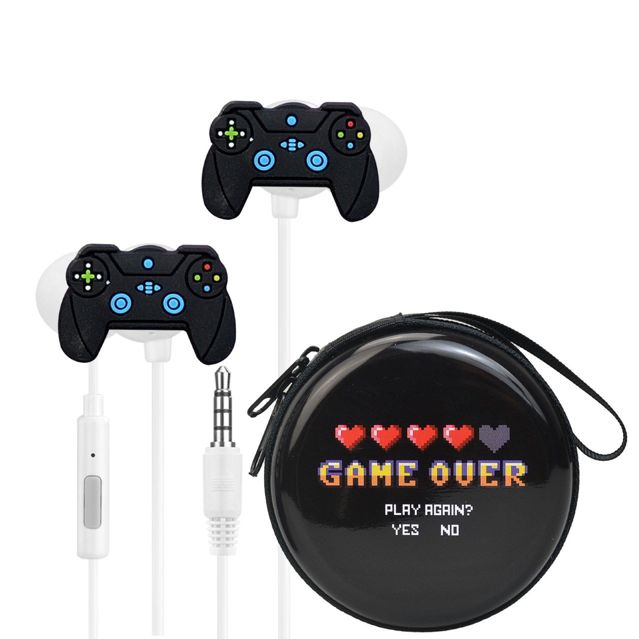 GabbaGoods Gamer Wired Earbuds with Case Shop Headphones at HEB
