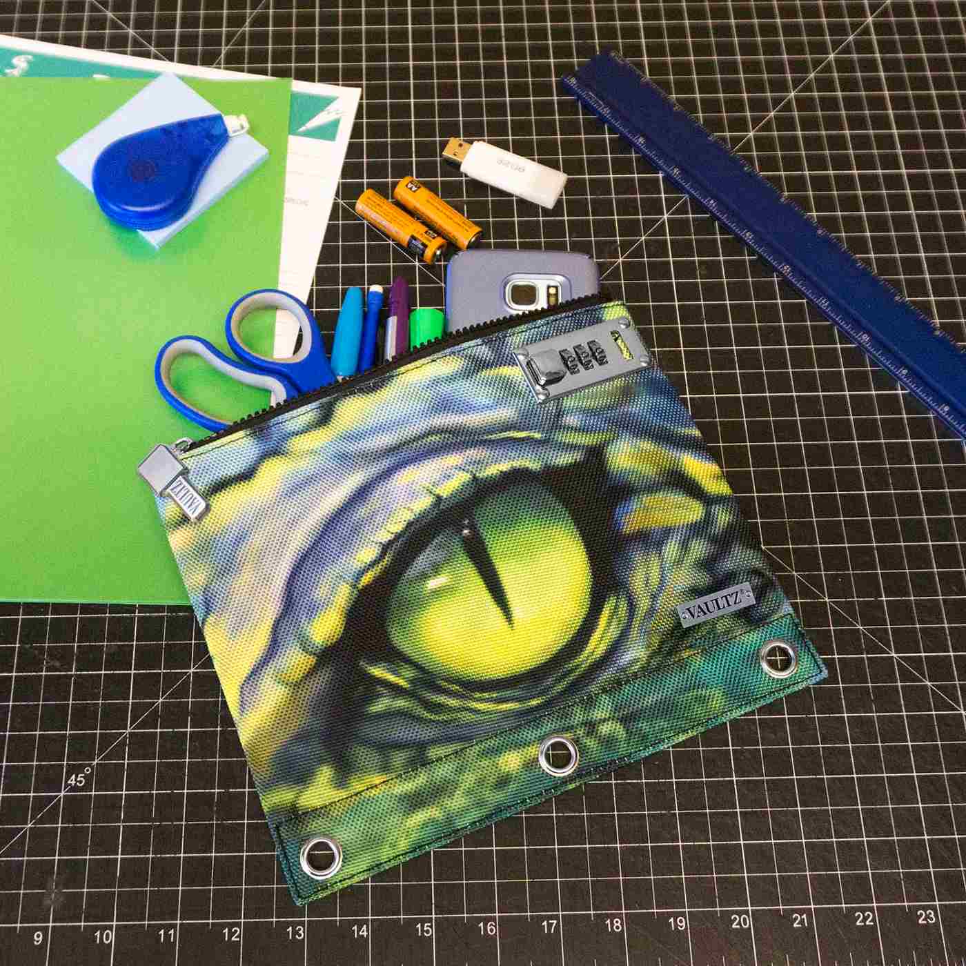 Vaultz Crocodile Eye Locking Binder Pouch Shop Pencil Cases at HEB