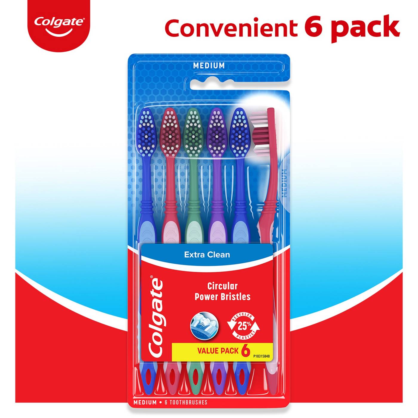 Colgate Extra Clean Toothbrushes - Medium; image 3 of 8