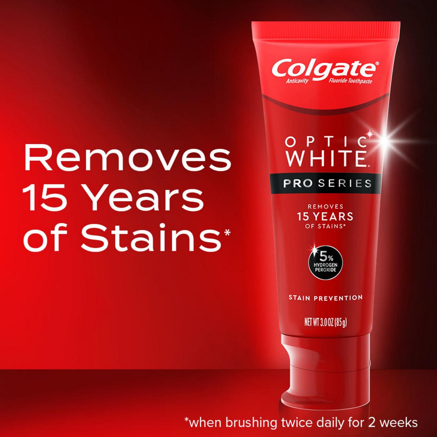 Colgate Optic White Pro Series Anticavity Toothpaste - Stain Prevention; image 2 of 10