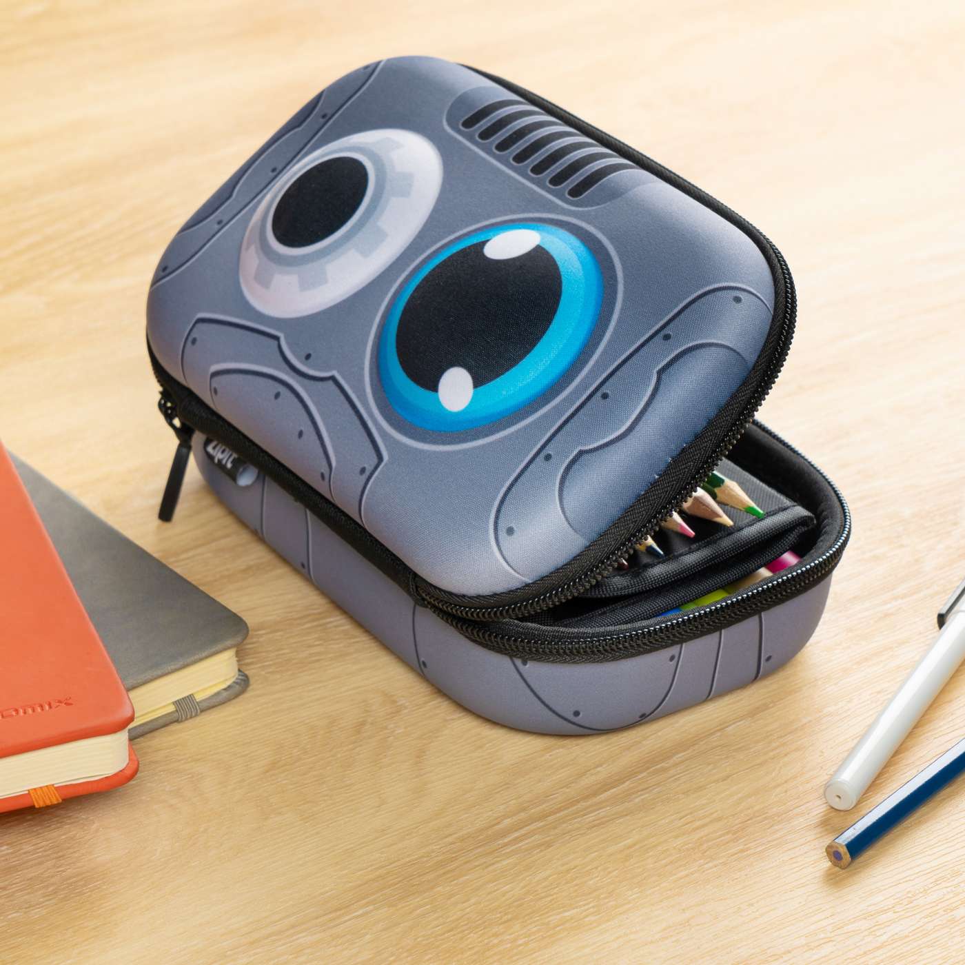 zipit Zippered Pencil Box - Beast Gray; image 3 of 7