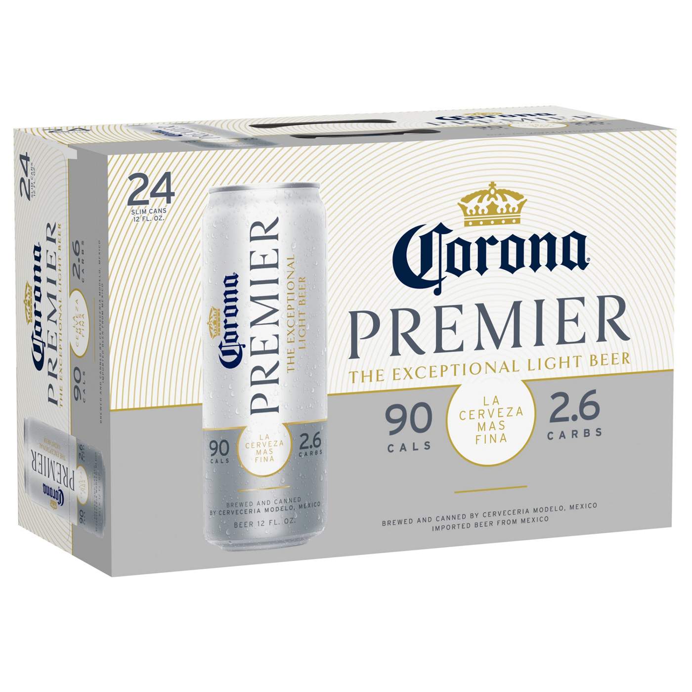 Corona Premier Mexican Lager Import Light Beer 12 oz Cans, 24 pk; image 1 of 10