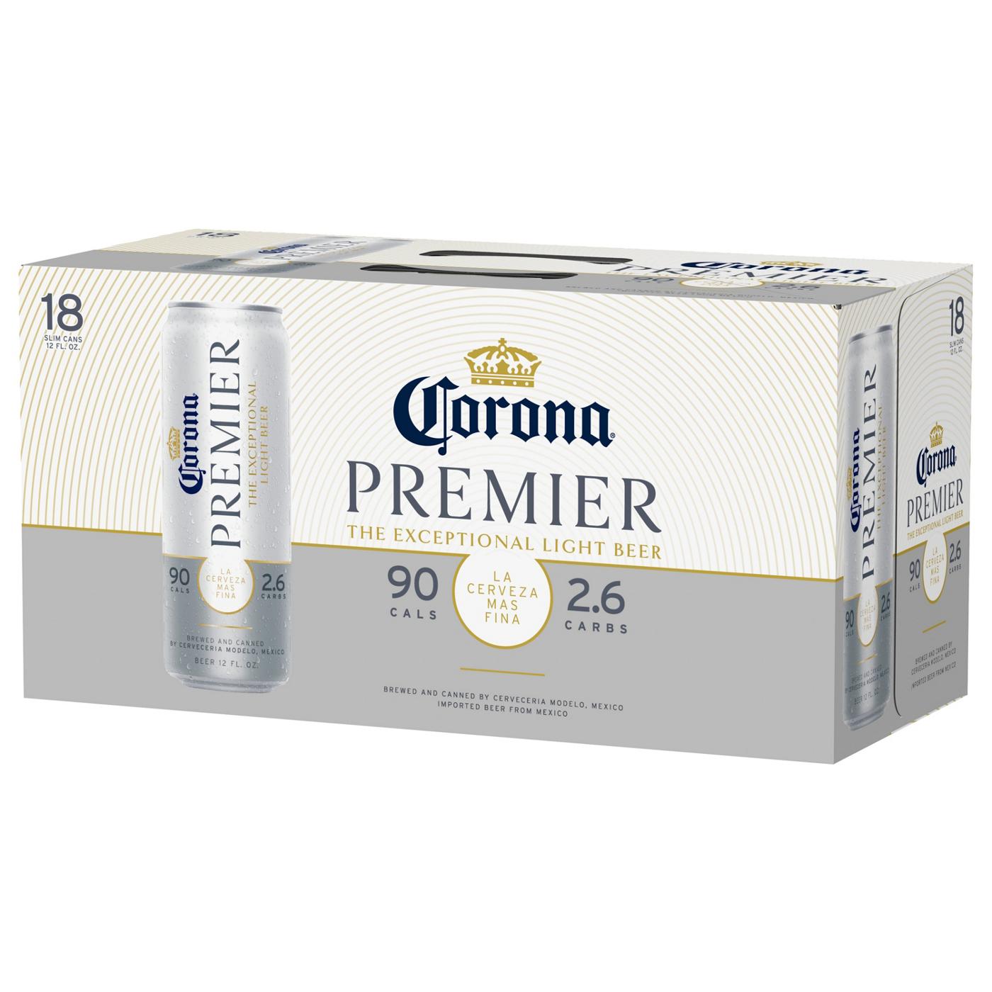 Corona Premier Mexican Lager Import Light Beer 12 oz Cans, 18 pk; image 6 of 9