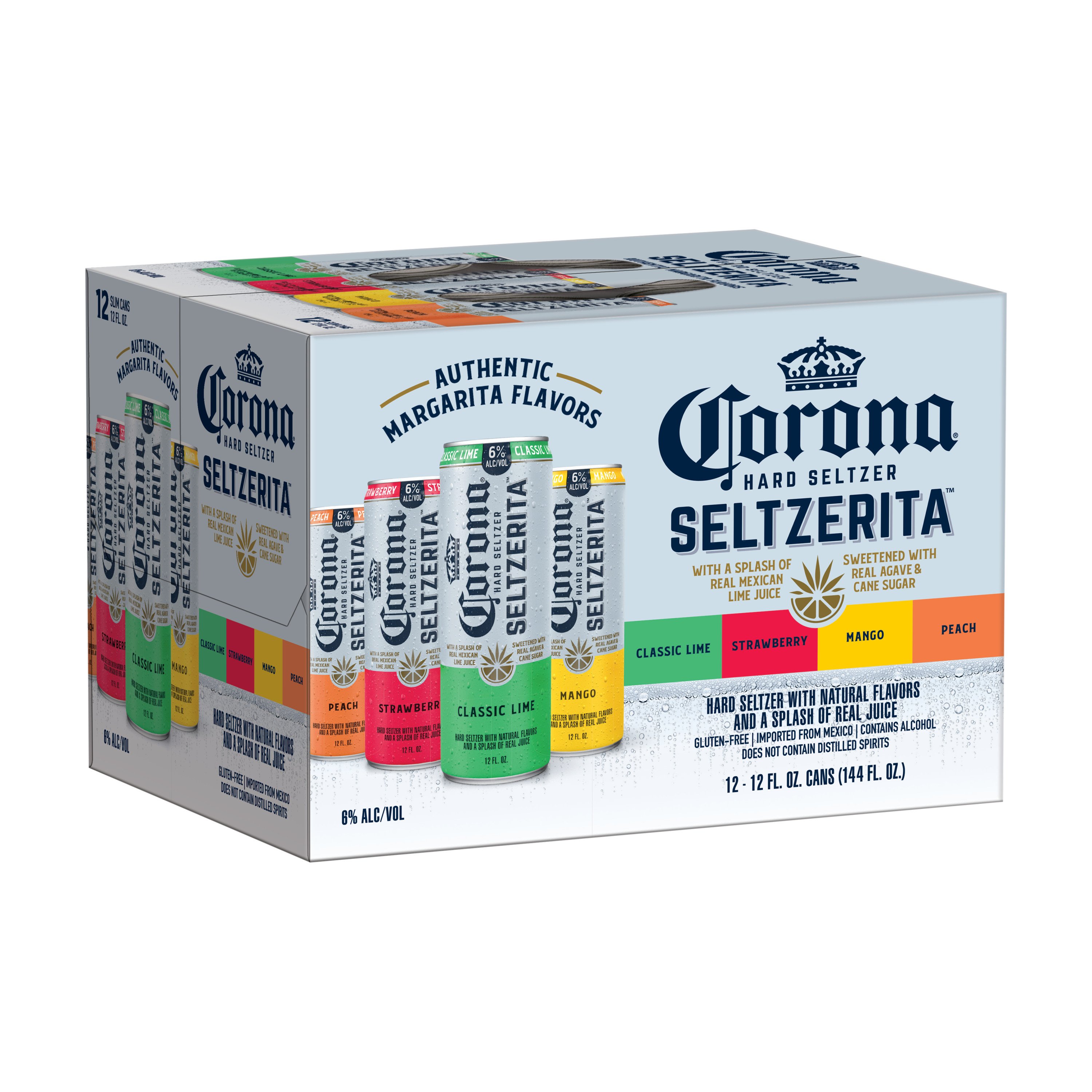 Corona Hard Seltzer Seltzerita Variety Pack Gluten Free 12 oz Cans, 12