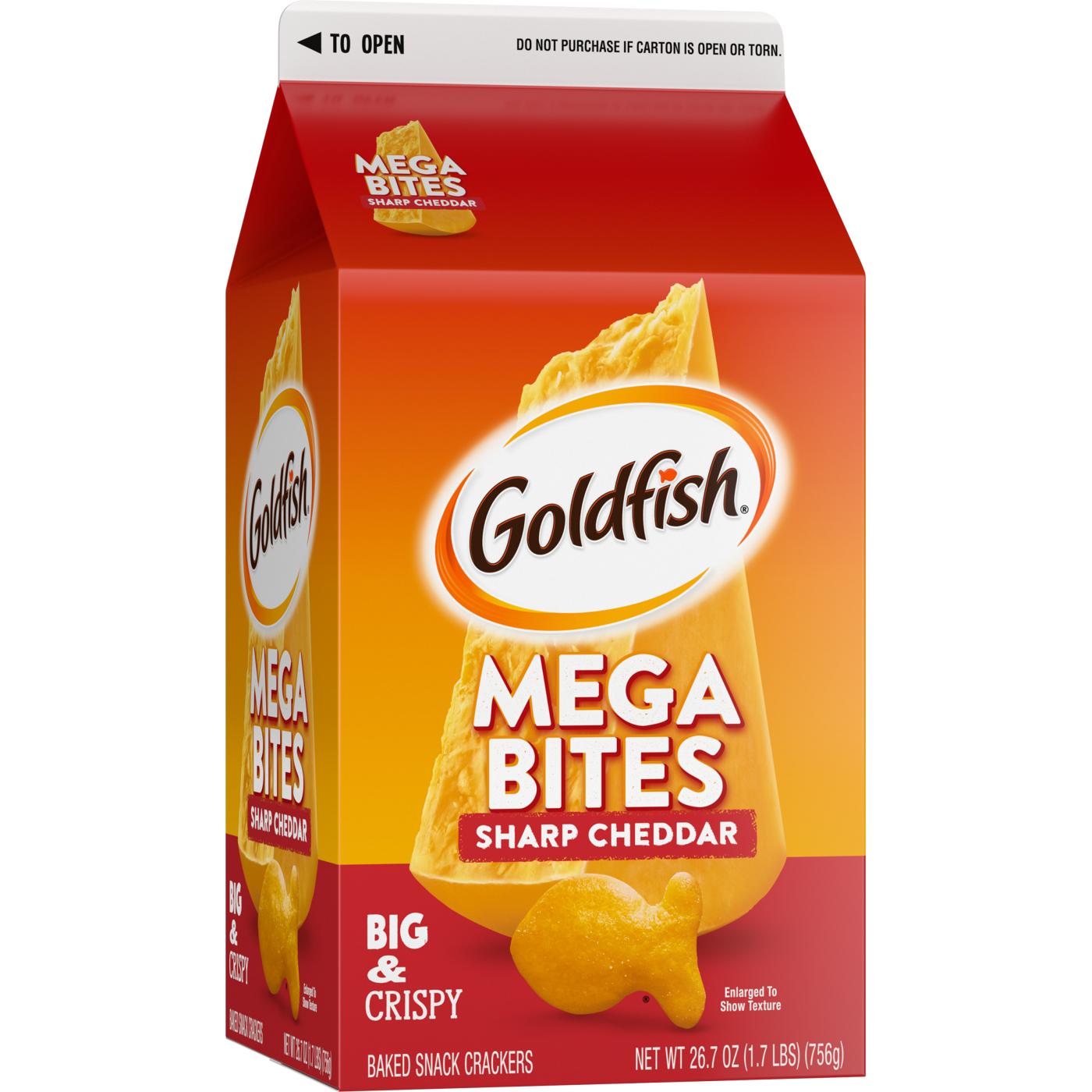 Pepperidge Farm Goldfish Mega Bites Sharp Cheddar Crackers; image 12 of 18