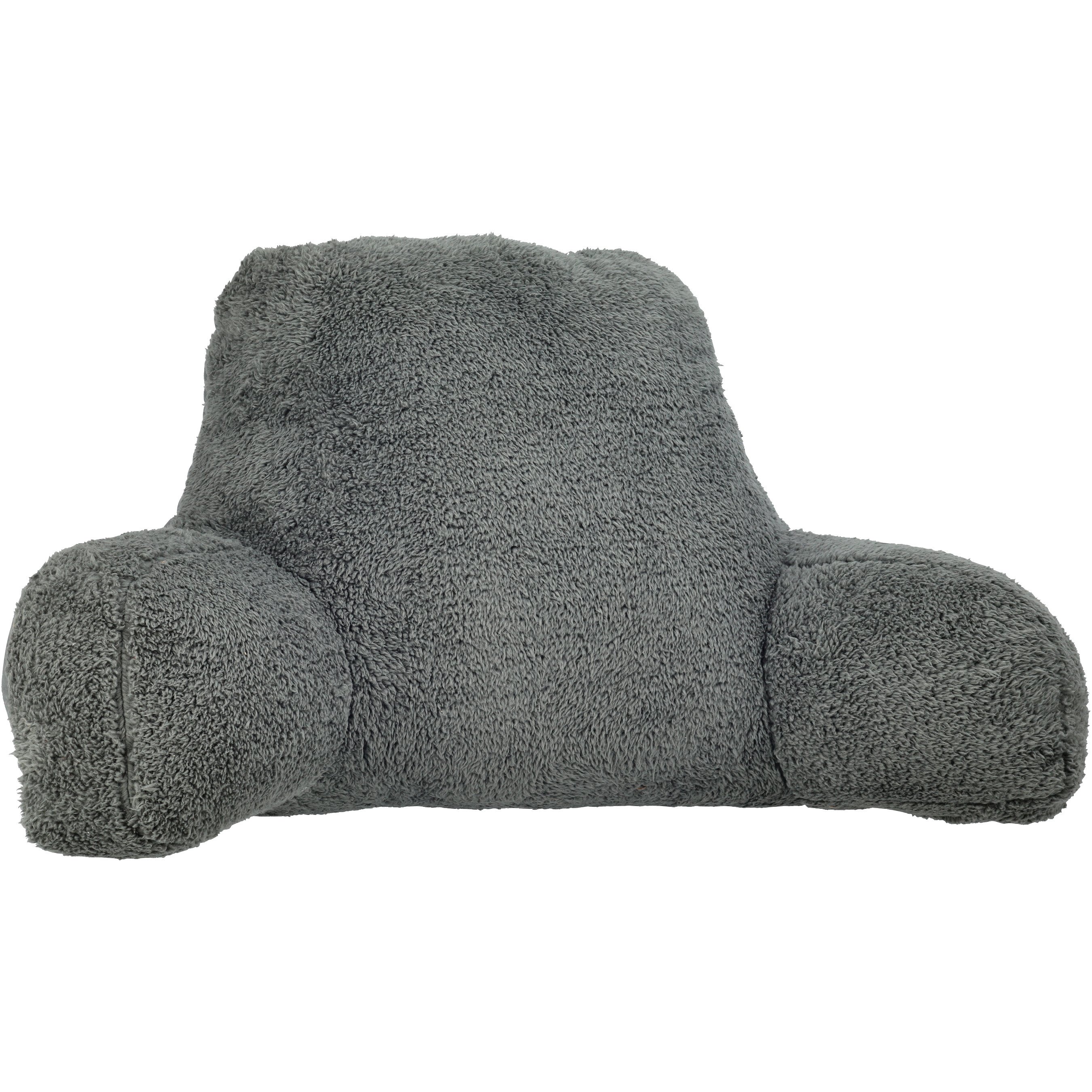 Fuzzy bed rest outlet pillow