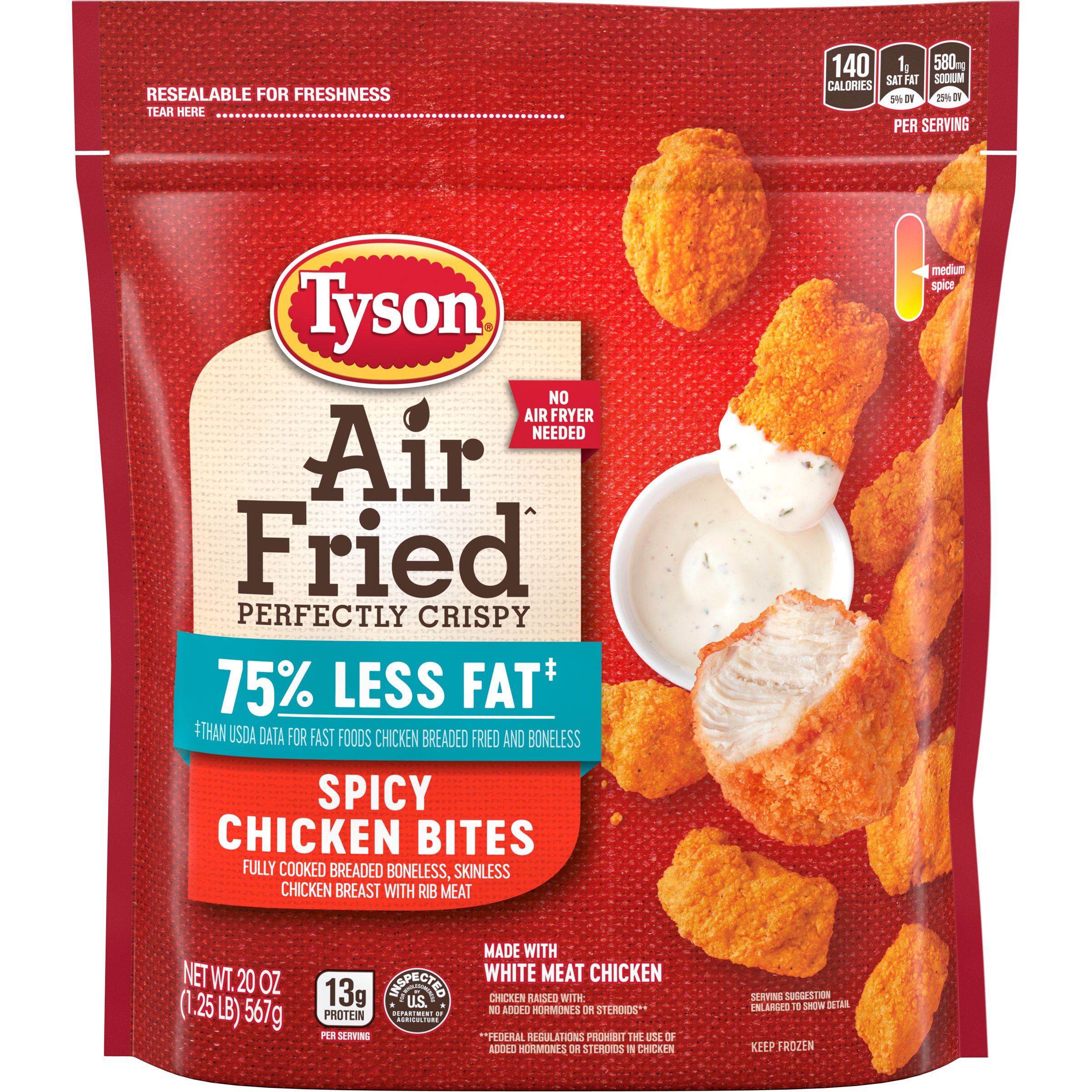 Tyson boneless chicken bites air clearance fryer