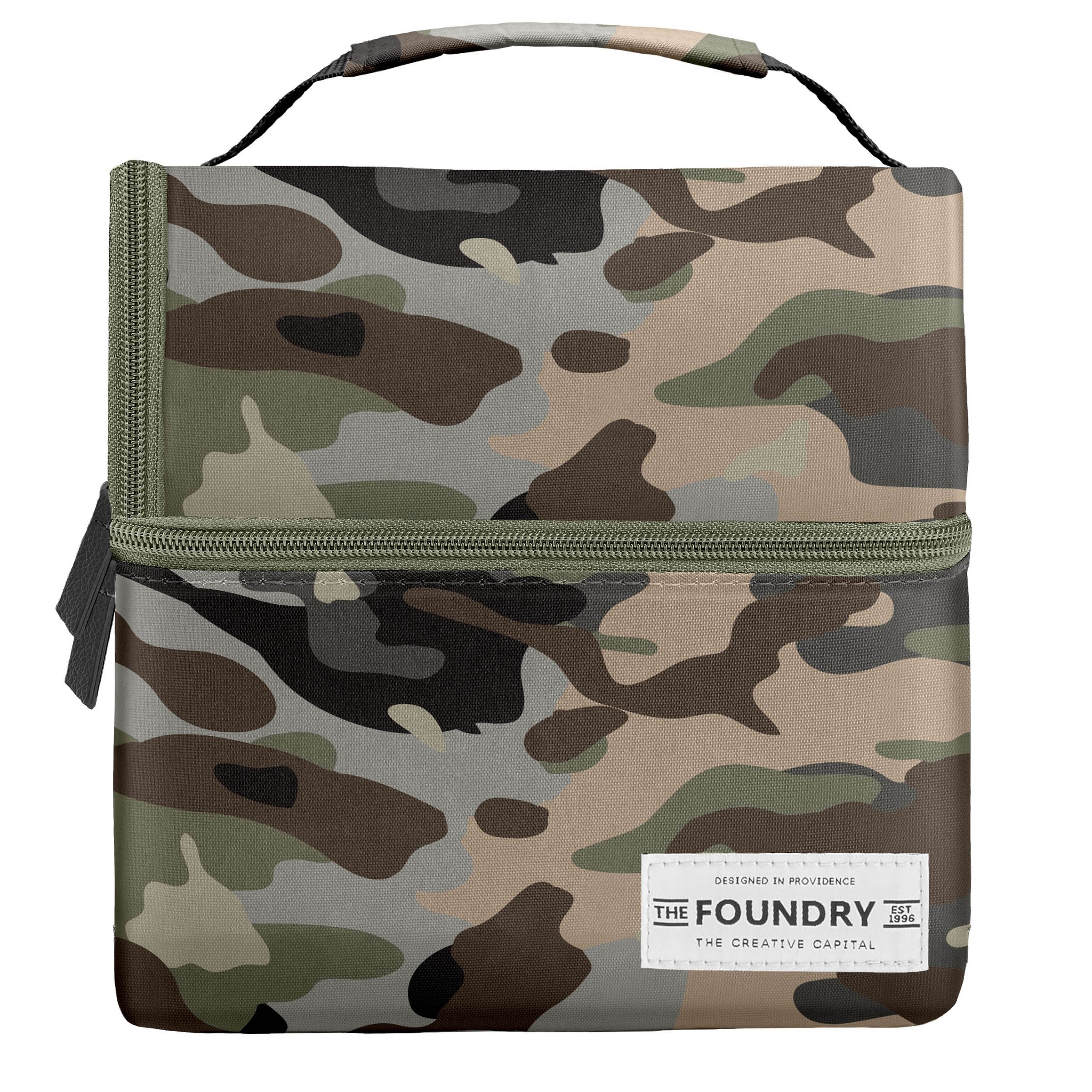 Fit + Fresh Foundry Woodland Camo Insulated Dual Compartment Lunch Bag Shop Lunch Boxes at HEB