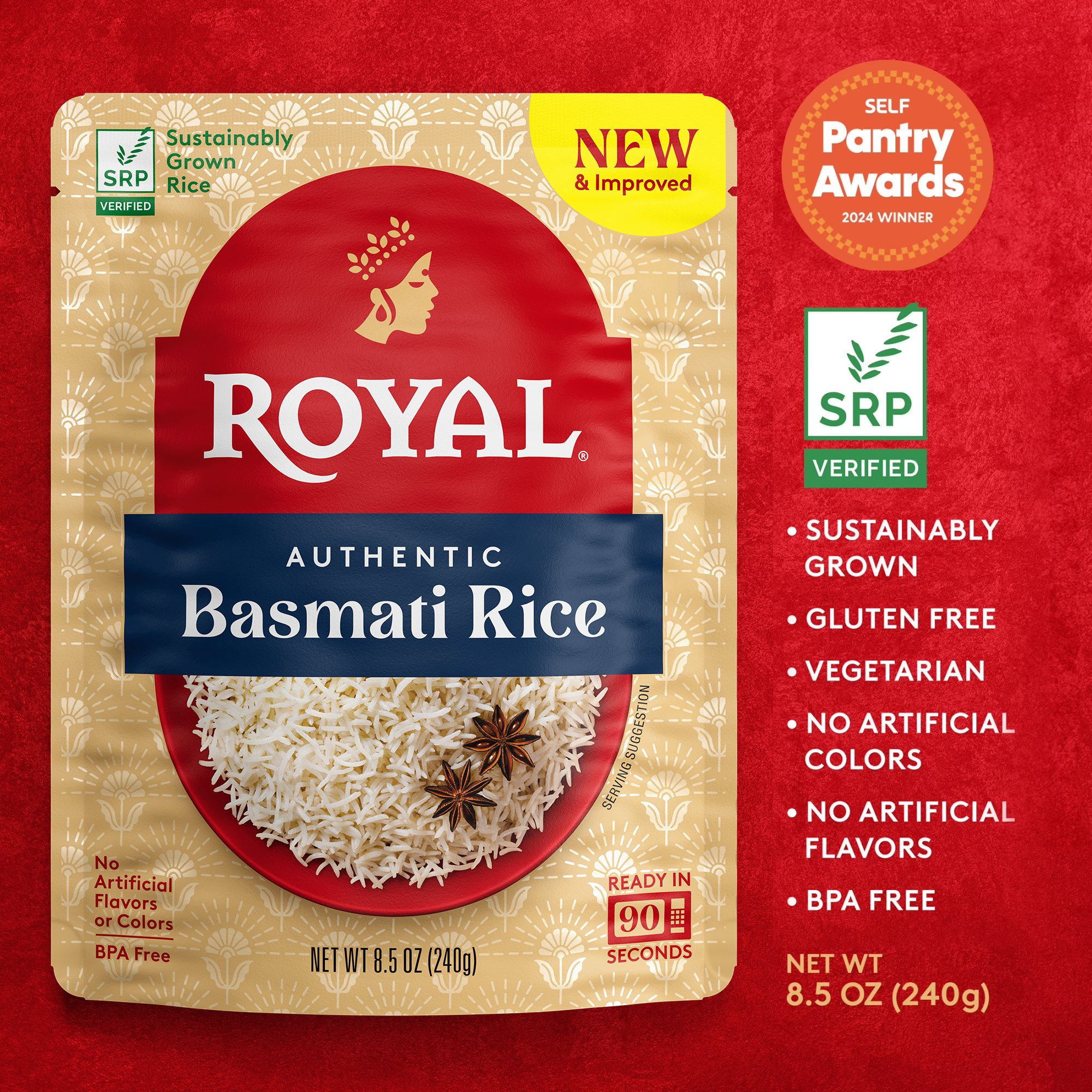 Royal Basmati Rice – 20 Lb Bag, Organic, FREE SHIPPING