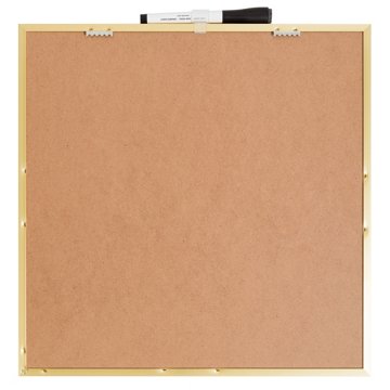 U Brands Gold Metal Frame Dry Erase Board, 14" x 14"