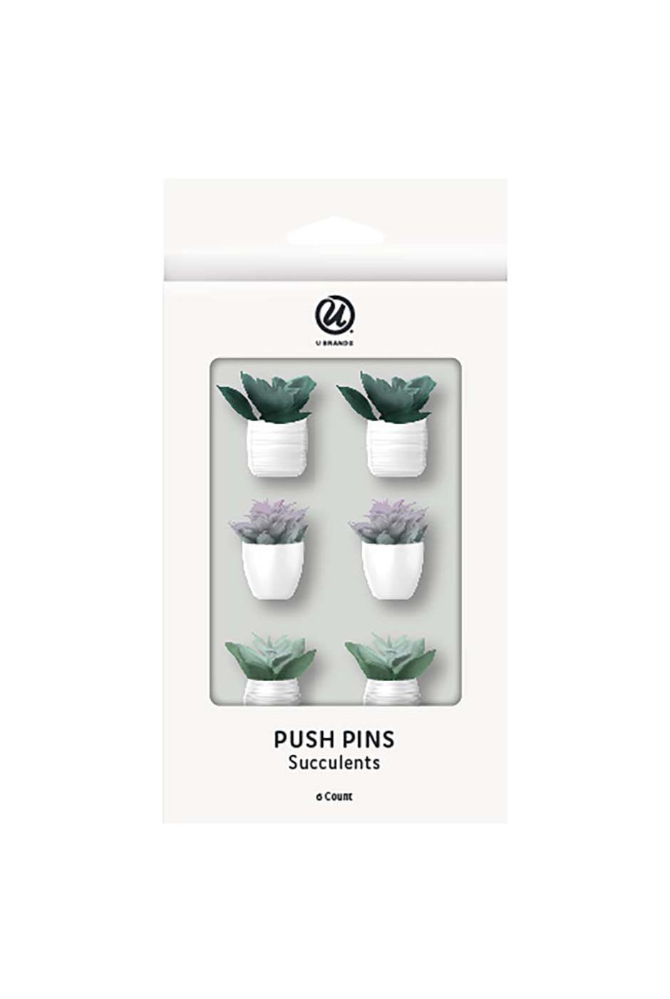 U Brands Potted Succulents Push Pins; image 1 of 2