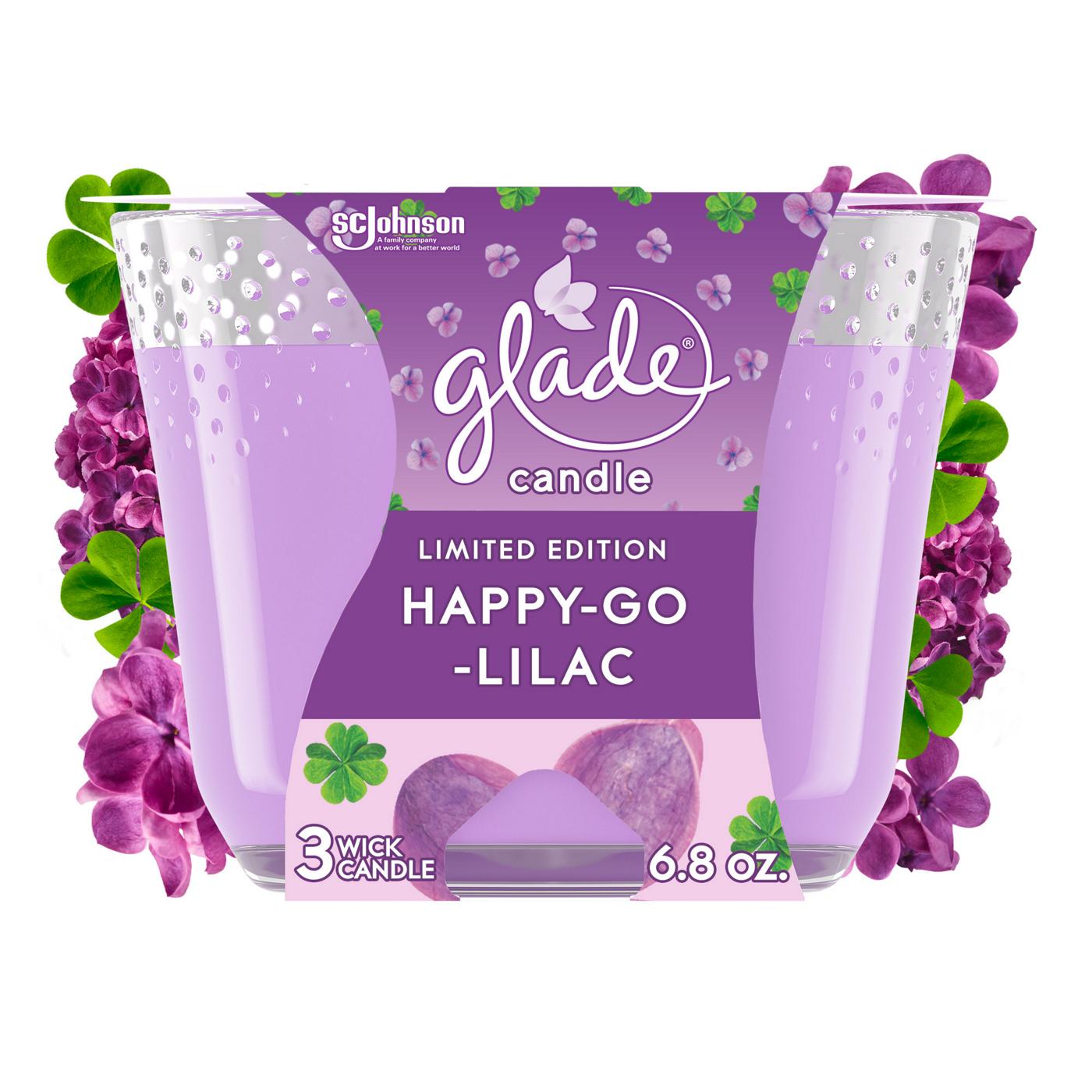 Glade Happy Go Lilac 3 Wick Candle; image 1 of 2