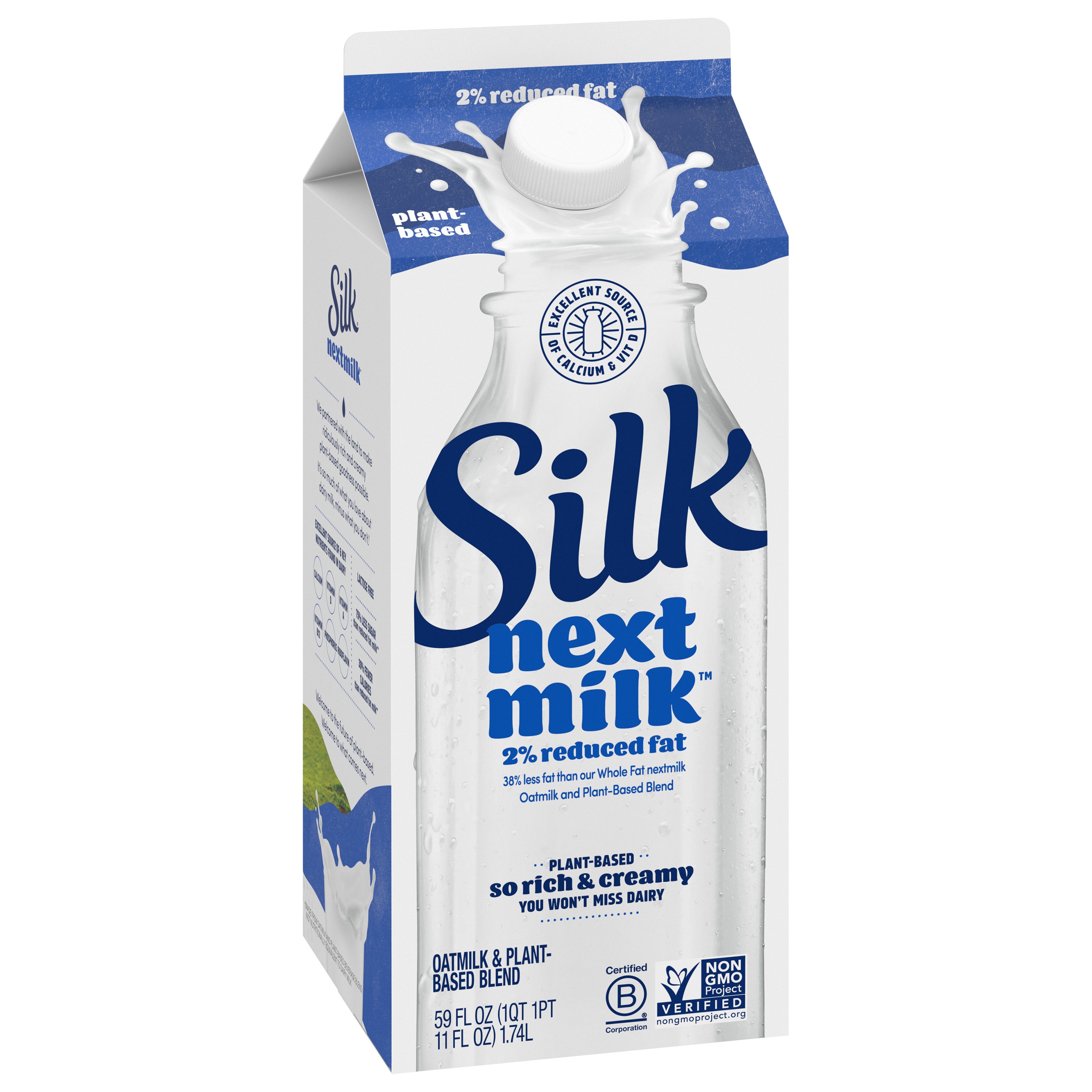 Silk 2% Reduced Fat Oat Milk Blend Nextmilk - Shop Milk at H-E-B