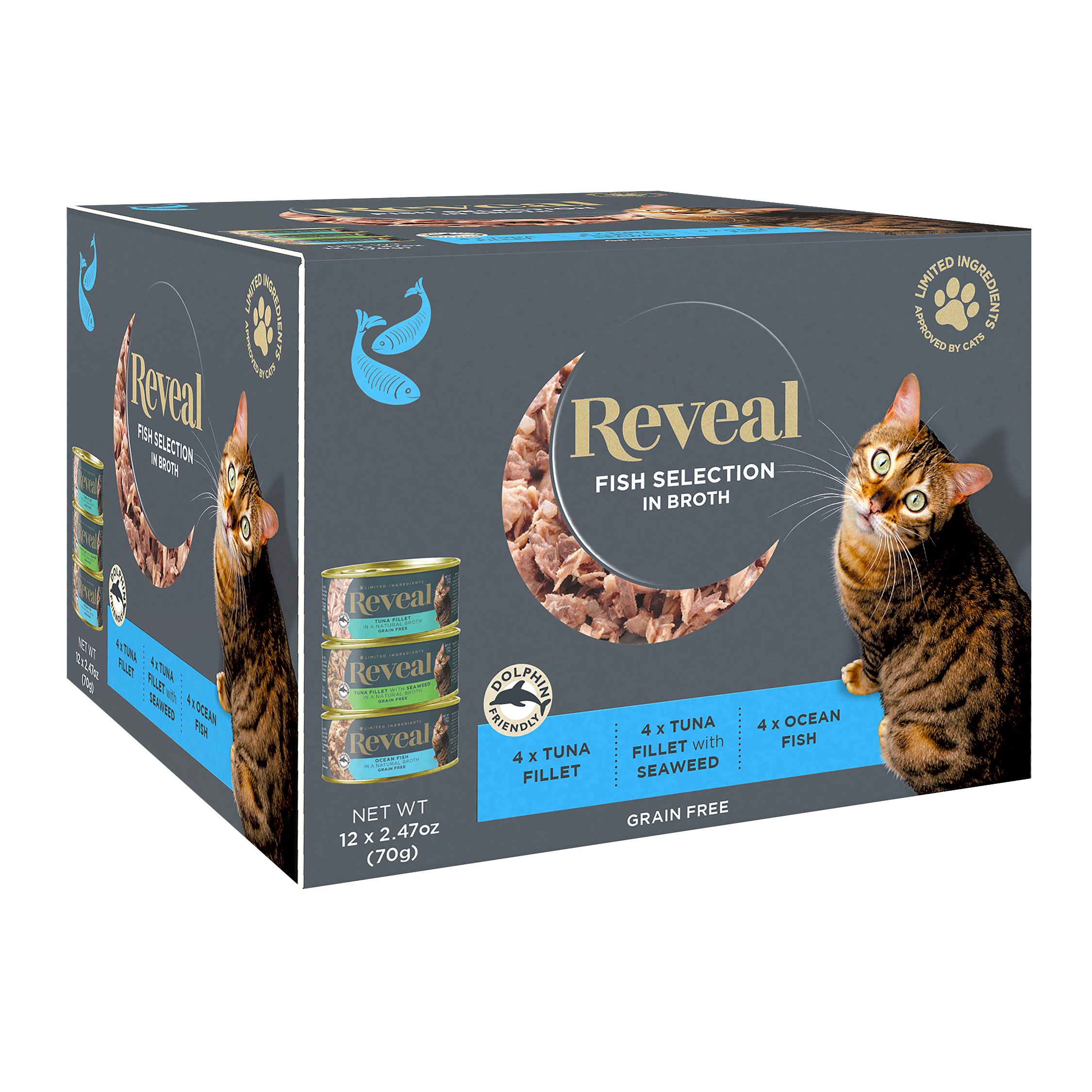 Reveal Fish Variety Pack Grain Free Wet Cat Food Shop Food at HEB