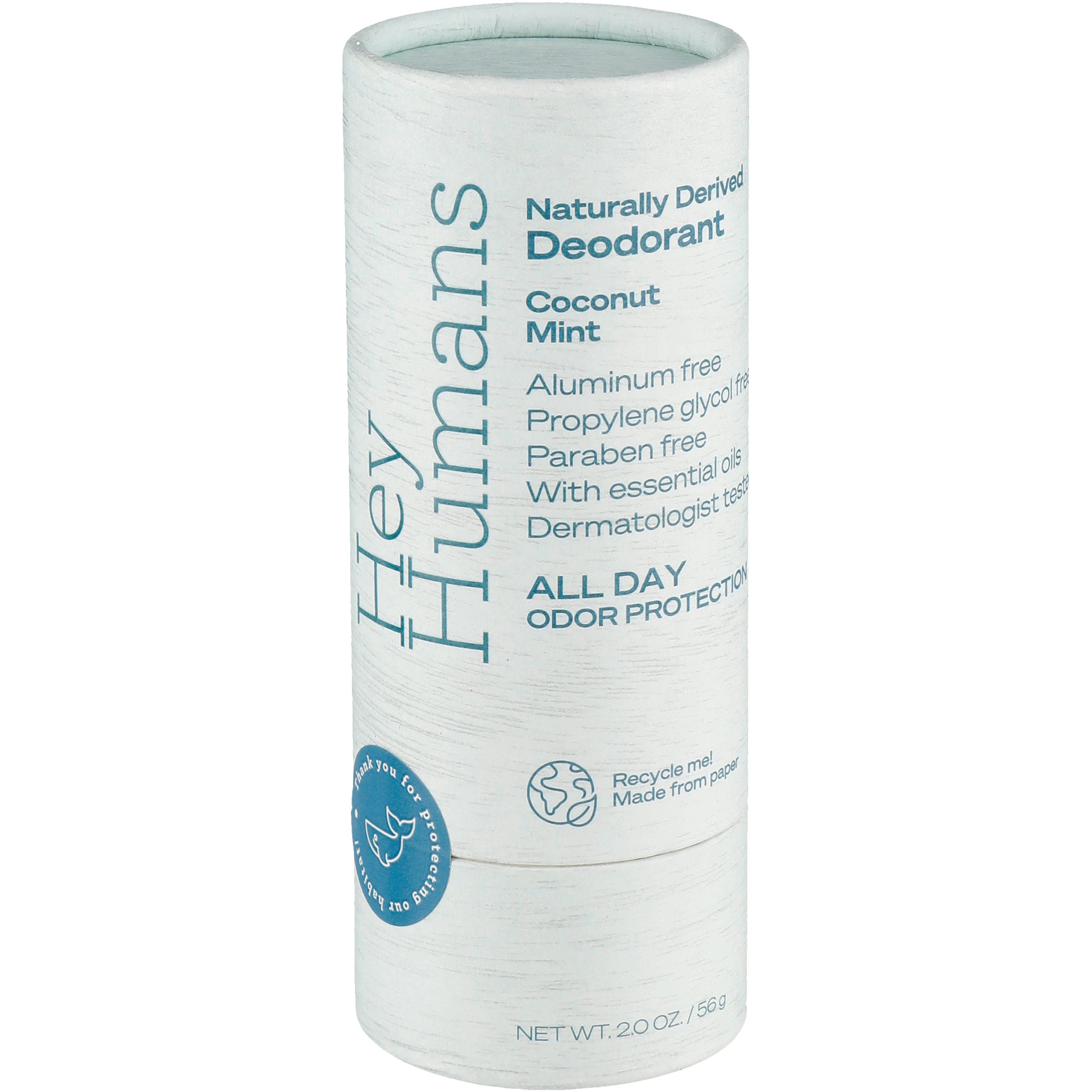 Hey Humans Naturally Derived Deodorant Coconut Mint Shop Bath & Skin